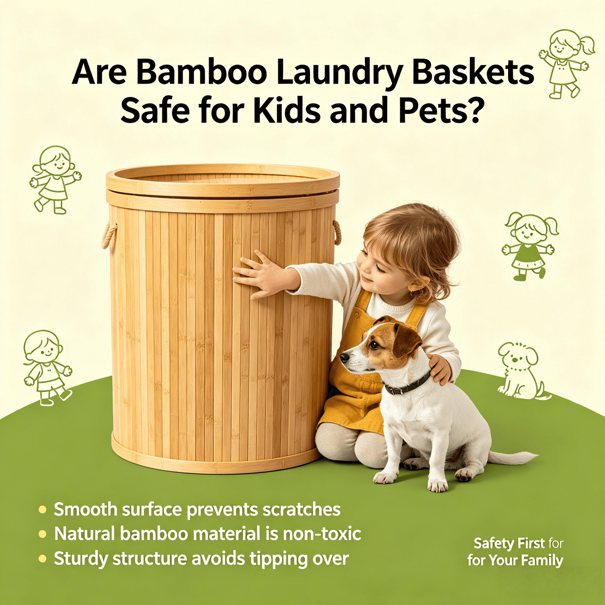 Are Bamboo Laundry Baskets Safe for Kids and Pets? - Kunknot