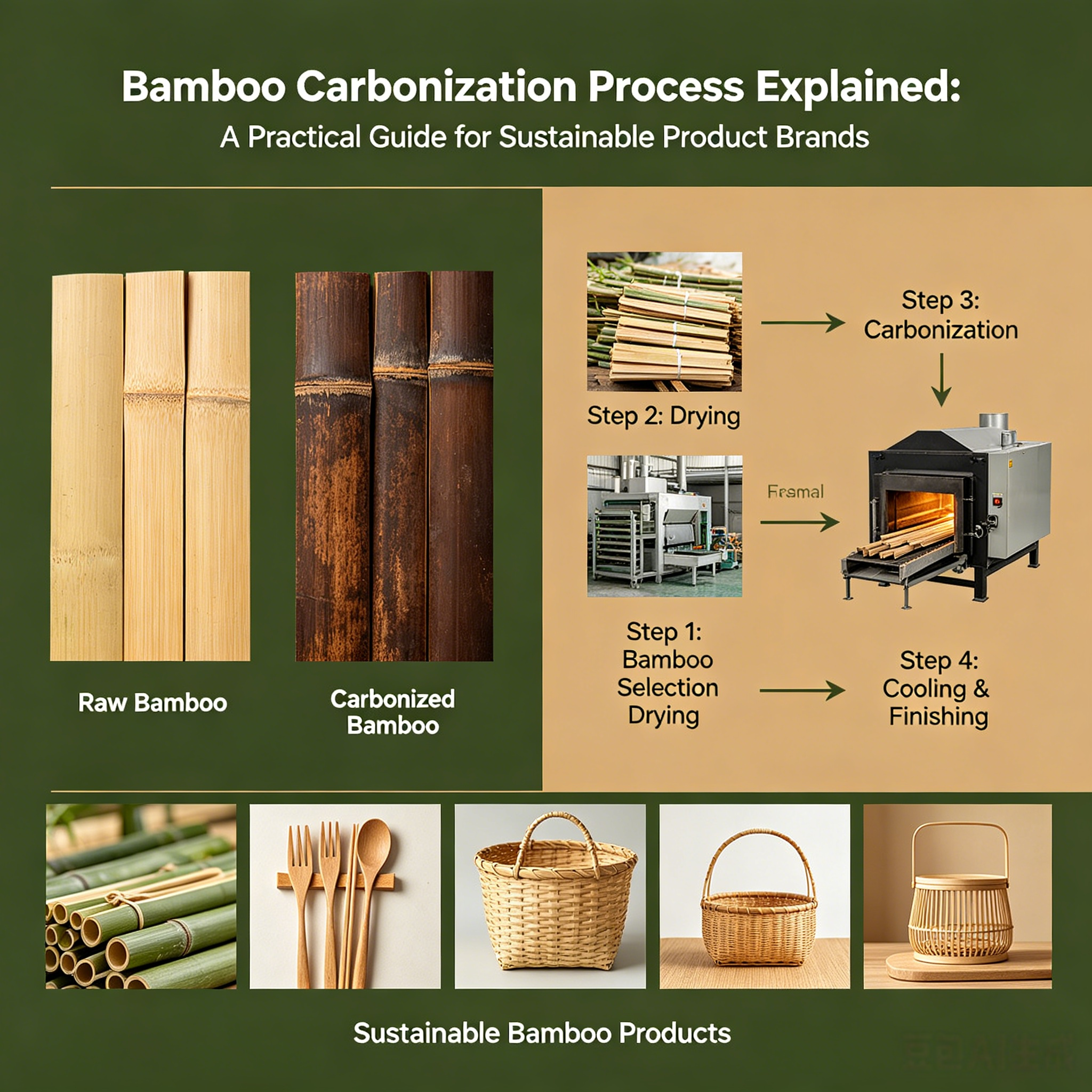 Bamboo Carbonization Process Explained: A Practical Guide for Sustainable Product Brands