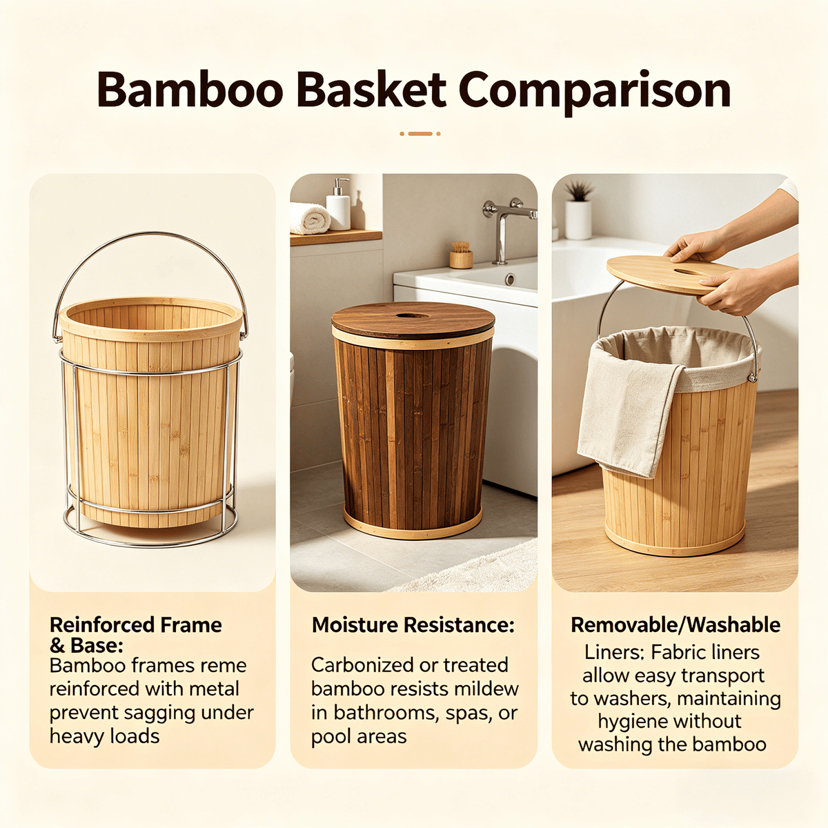 How to Choose the Right Size and Style of Bamboo Laundry Baskets for Your Business - Kunknot