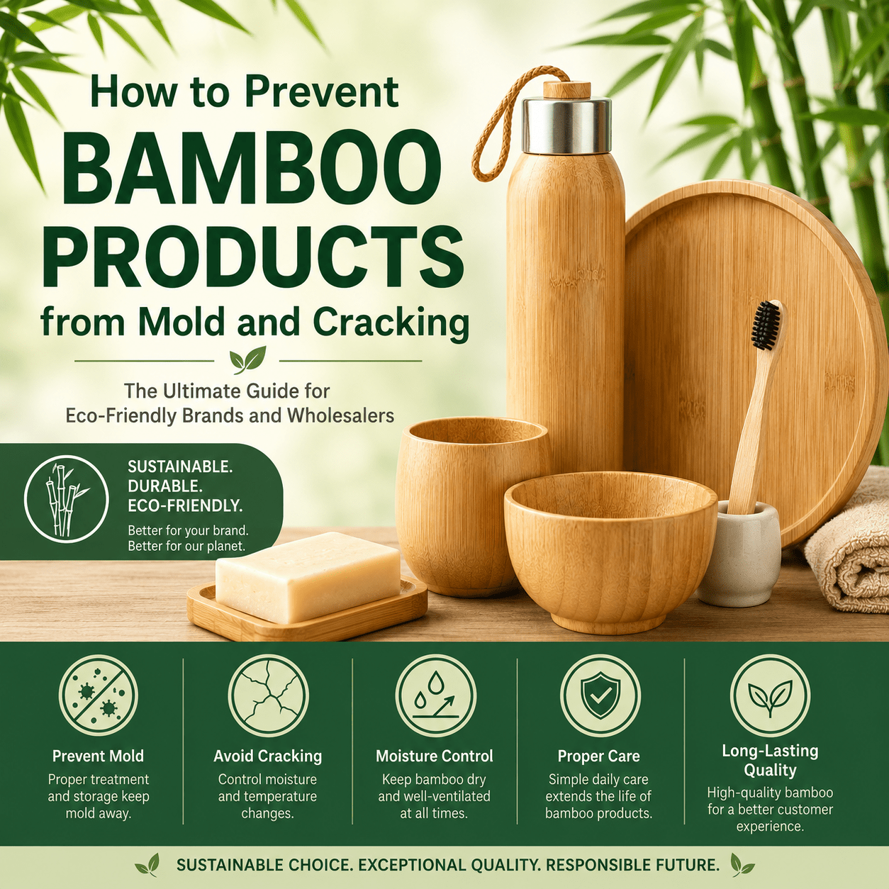 How to Prevent Bamboo Products from Mold and Cracking: The Ultimate Guide for Eco-Friendly Brands and Wholesalers - Kunknot