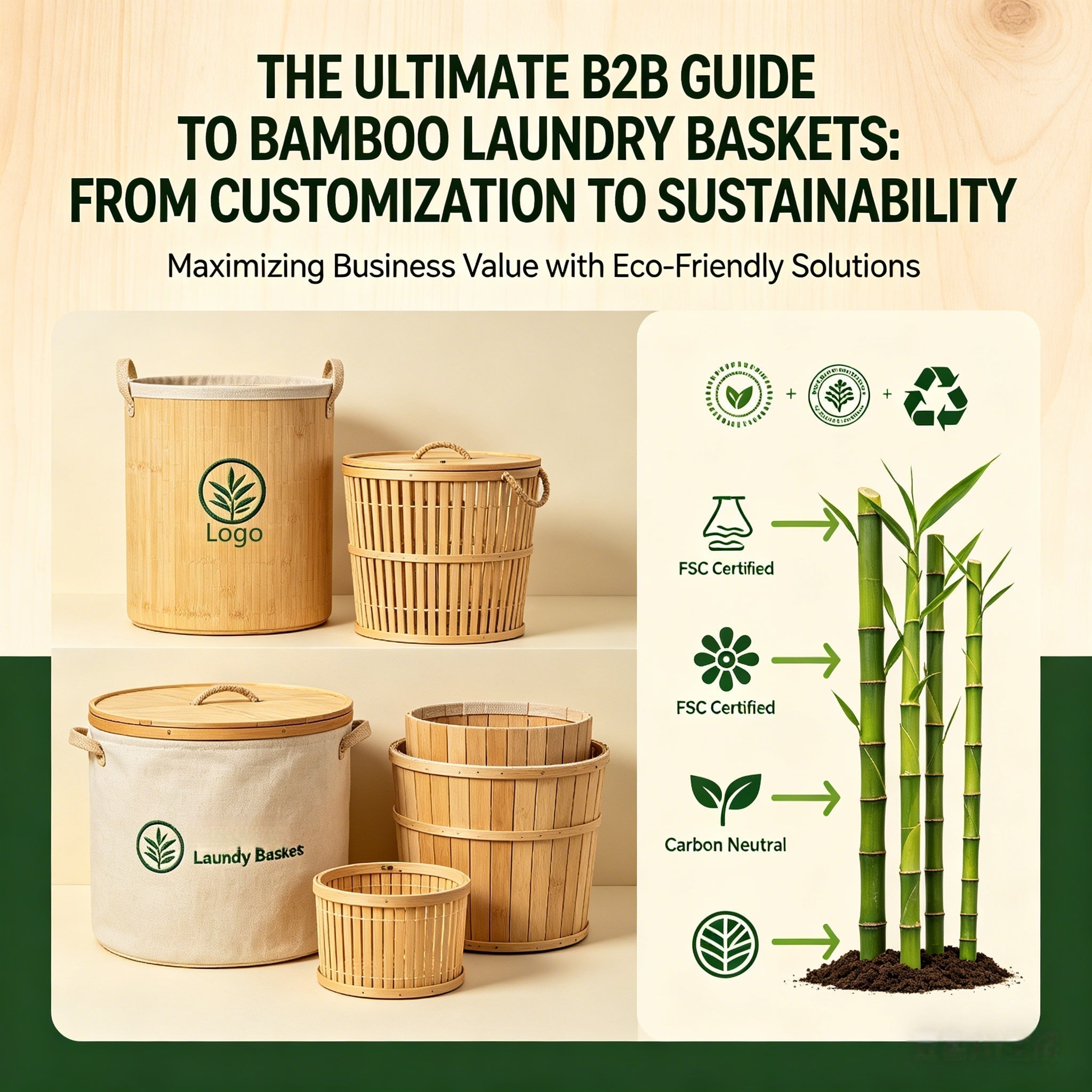 The Ultimate B2B Guide to Bamboo Laundry Baskets: From Customization to Sustainability - Kunknot