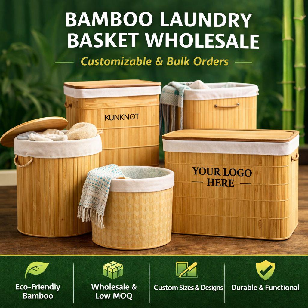 bamboo laundry basket wholesale