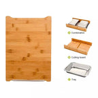 Bamboo Chopping Board With Collection Trays Wholesale
