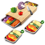Bamboo Chopping Board With Collection Trays Wholesale