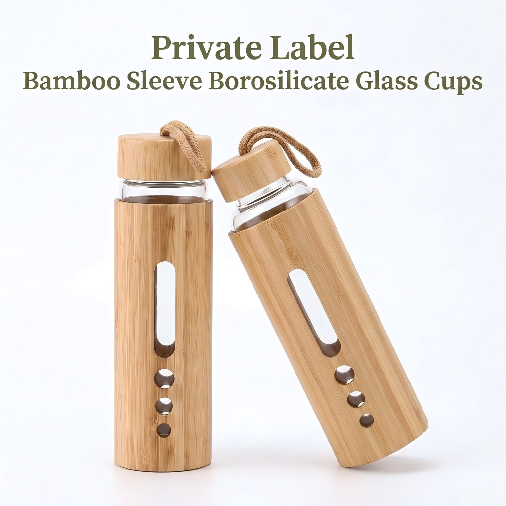 Bamboo Sleeve Borosilicate Glass Cups Wholesale