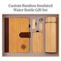 CustomBambooInsulatedWaterBottleGiftSet