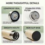 Custom Logo Bamboo Insulated Water Bottle