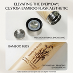 Custom Logo Bamboo Insulated Water Bottle