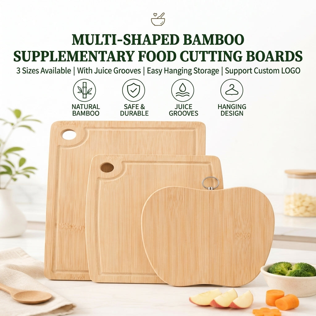 WholesaleMulti-ShapeBambooBabyFoodCuttingBoards