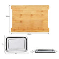 Bamboo Chopping Board With Collection Trays Wholesale - Kunknot