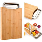 Bamboo Chopping Board With Collection Trays Wholesale - Kunknot
