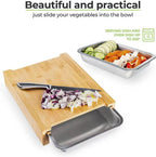 Bamboo Chopping Board With Collection Trays Wholesale - Kunknot
