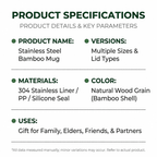 Bamboo Insulated Water Bottle Wholesale for Brands - Kunknot