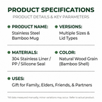 Bamboo Insulated Water Bottle Wholesale for Brands