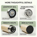 Custom Logo Bamboo Insulated Water Bottle - Kunknot