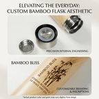 Custom Logo Bamboo Insulated Water Bottle - Kunknot